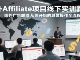 国外Affiliate项目线下实训教程，国外广告联盟从零开始的具体操作全流程