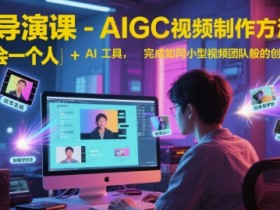 AI导演课-AIGC视频制作方法论，学会一个人+AI工具，完成如同小型视频团队般的创作工作，实现导演梦