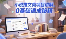 小说推文类项目讲解0基础速成秘籍