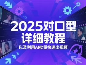 2025对口型详细教程以及利用AI批量快速出视频