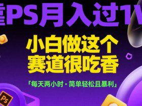 靠PS月入过1W，小白做这个赛道很吃香，每天两小时，简单轻松且暴利【揭秘】