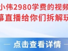 张小伟2980付费额视频号绿幕直播给你们拆解玩法
