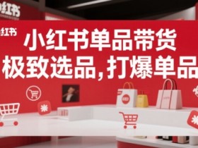 小红书单品带货，极致选品，打爆单品