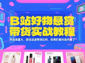 B站好物悬赏带货实战教程，平台流量大，抓住这波带货红利，别再盯着抖音内卷了