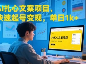 AI扎心文案项目，快速起号变现，单日1k+