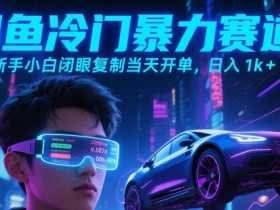 闲鱼冷门暴力赛道，新手小白闭眼复制当天开单，日入1k+【揭秘】