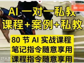 AI指令实战课，课程+案例，80节AI实战课程，笔记指令随意享用，课程指令随意享用（更新7月）