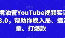 阿蔺Leo跨境油管视频实训营3.0，帮助你稳入局、搞流量、打爆款（更新2025）