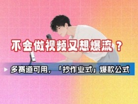 不会做视频又想爆流？多赛道可用，「抄作业式」爆款公式