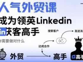 人气外贸课-成为领英Linkedin获客高手，你需要做对什么