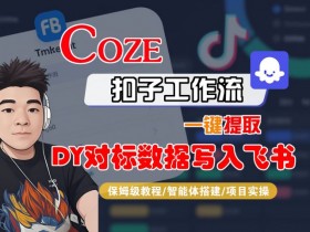 COZE扣子工作流一键提取DY对标数据写入飞书，保姆级教程-智能体搭建-项目实操