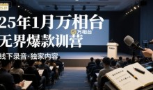 25年1月万相台无界爆款特训营线下录音