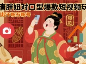 大唐胖妞对口型爆款短视频玩法，快速起千粉万粉号