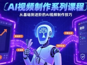 AI视频制作系列课程，从基础到进阶的AI视频制作技巧全涵盖
