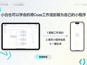 小白也可以学会的将coze工作流封装为自己的小程序
