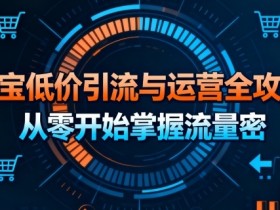 淘宝低价引流与运营全攻略，从零开始掌握流量密码
