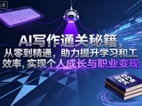 AI写作通关秘籍，从零到精通，助力提升学习和工作效率，实现个人成长与职业变现