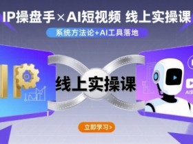 IP操盘手线上实操课，AI短视频线上课