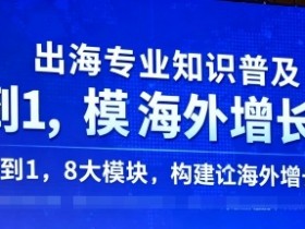 出海专业知识普及，从0到1，8大模块构建你的海外增长引擎