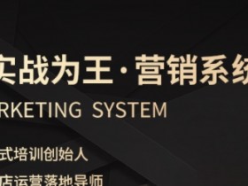 服装老板必修课《实战为王-营销系统》实现业绩被动式增长
