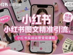 小红书图文精准引流，小红书实战运营变现课程
