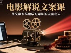 电影解说文案课，从文案多维度学习电影的流量密码