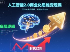 人工智能2.0商业化思维变现课，学习AI底层逻辑，把握时代红利
