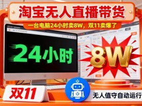 淘宝无人直播带货，一台电脑214小时卖8W，双11卖爆了【揭秘】