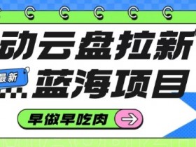 移动云盘拉新，最新蓝海项目，早做早吃肉，超高拉新比例