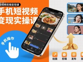 手机短视频变现实操课，短视频剪辑变现课