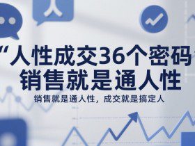 人性成交36个密码，销售就是通人性，成交就是搞定人