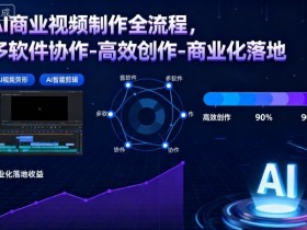 AI商业视频制作全流程，多软件协作-高效创作-商业化落地