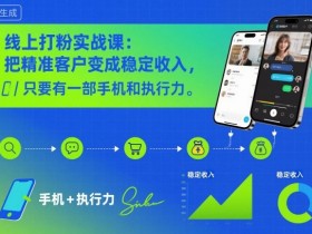 线上打粉实战课：把精准客户变成稳定收入，只要有一部手机和执行力