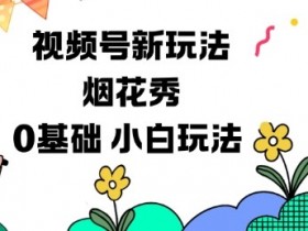 视频号分成计划新玩法，烟花秀视频，0基础小白玩法