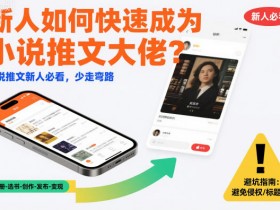 新人如何快速成为小说推文大佬？小说推文新人必看，少走弯路