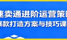 速卖通进阶运营策略，爆款打造方案与技巧课程