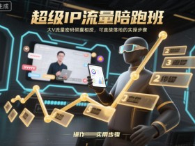 超级IP流量陪跑班，大V流量密码倾囊相授，可直接落地的实操步骤