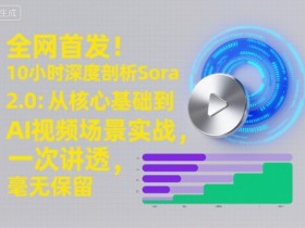 全网首发！10小时深度剖析Sora 2.0：从核心基础到AI视频场景实战，一次讲透，毫无保留